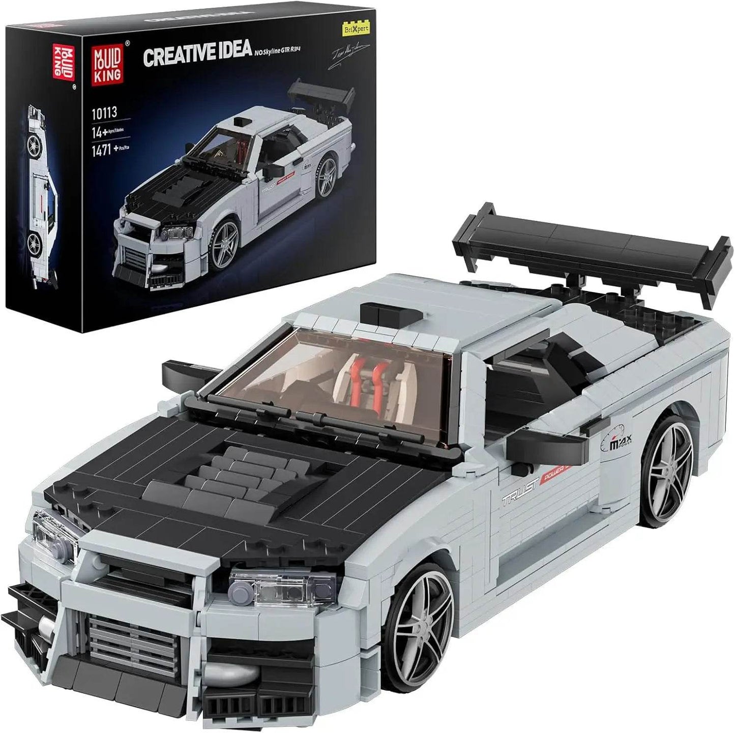 Premium Building Blocks Set R34 Skyline Racing Car For Boys - ToylandEU