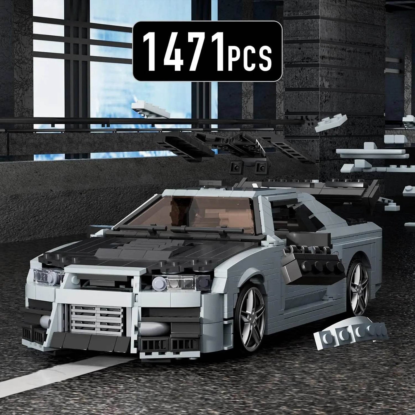 Premium Building Blocks Set R34 Skyline Racing Car For Boys - ToylandEU