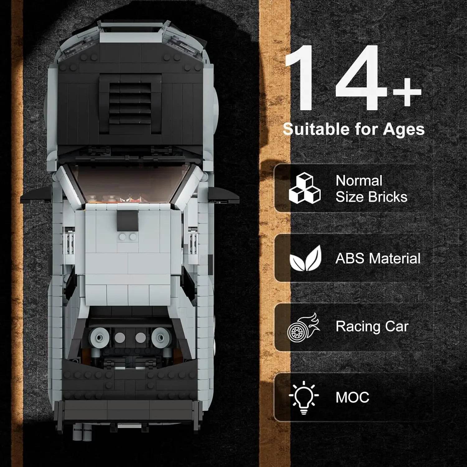 Premium Building Blocks Set R34 Skyline Racing Car For Boys - ToylandEU