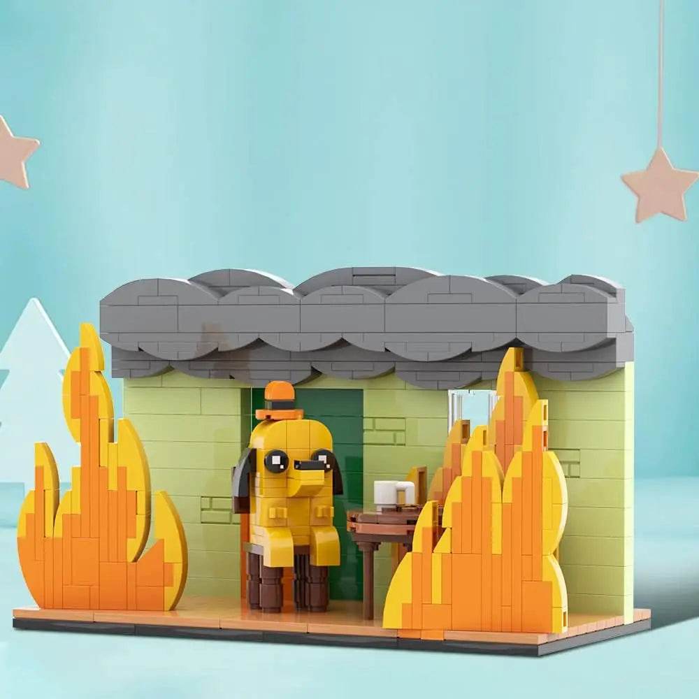 Premium Building Blocks This Is Fine Dog Desk Display Gift - ToylandEU