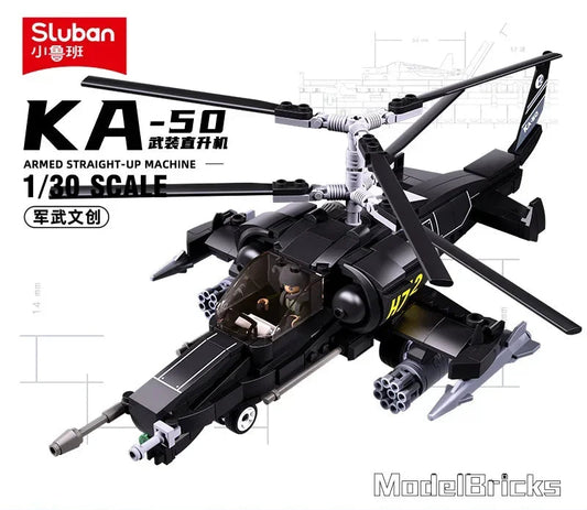 Premium Building Blocks Toy KA50 Armed Helicopter Model With Lego Compatible Design For Boys - ToylandEU