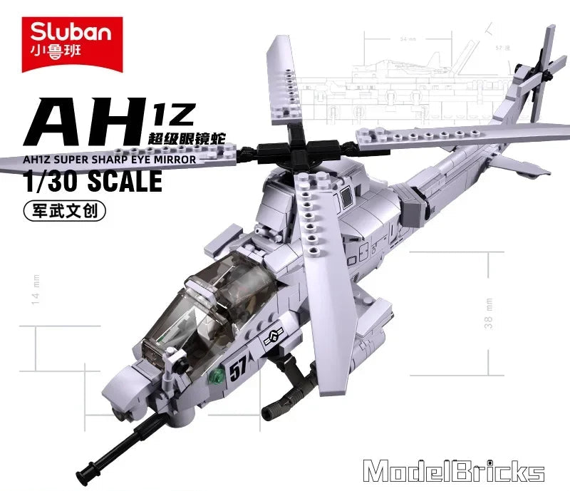 Premium Building Blocks Toy KA50 Armed Helicopter Model With Lego Compatible Design For Boys - ToylandEU