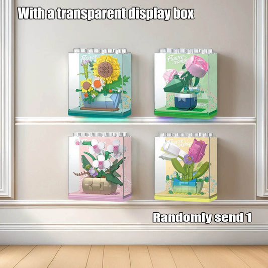 Premium Building Blocks Toys With Potted Plant For Kids - ToylandEU