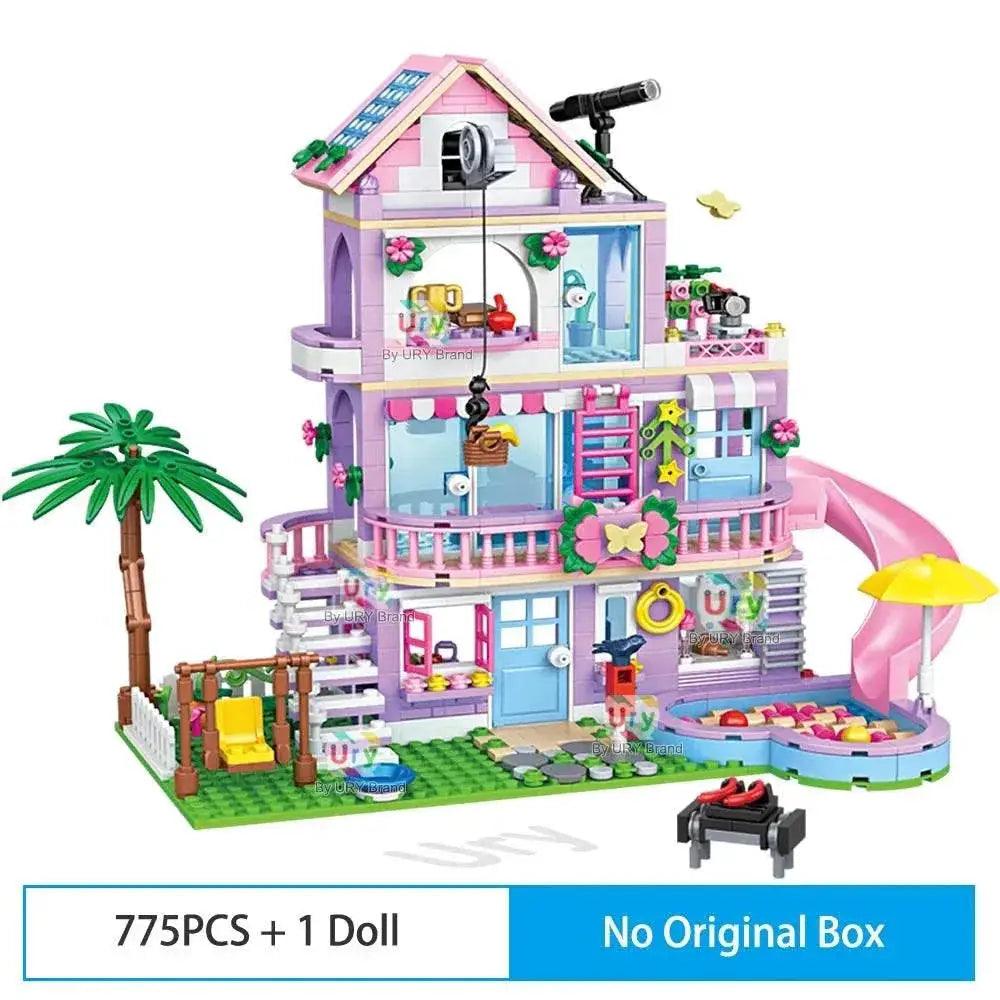  Premium Building Blocks Villa Slide 4 Set Toyland EU -  ToylandEU™