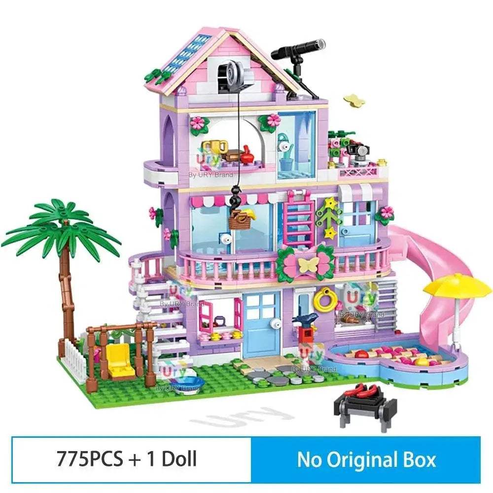  Premium Building Blocks Villa Slide 4 Set Toyland EU -  ToylandEU™