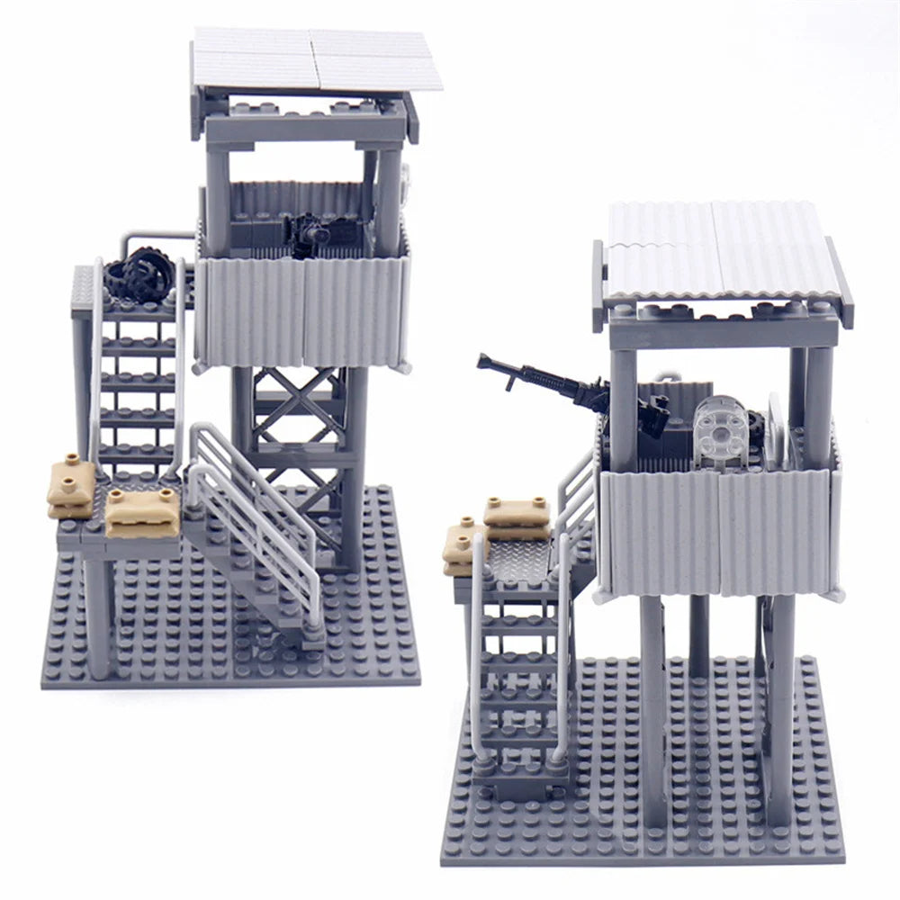 Premium Building Blocks World War II Observation Tower Sentry Scene MOC DIY Set For Children Compatible With LEGO - ToylandEU