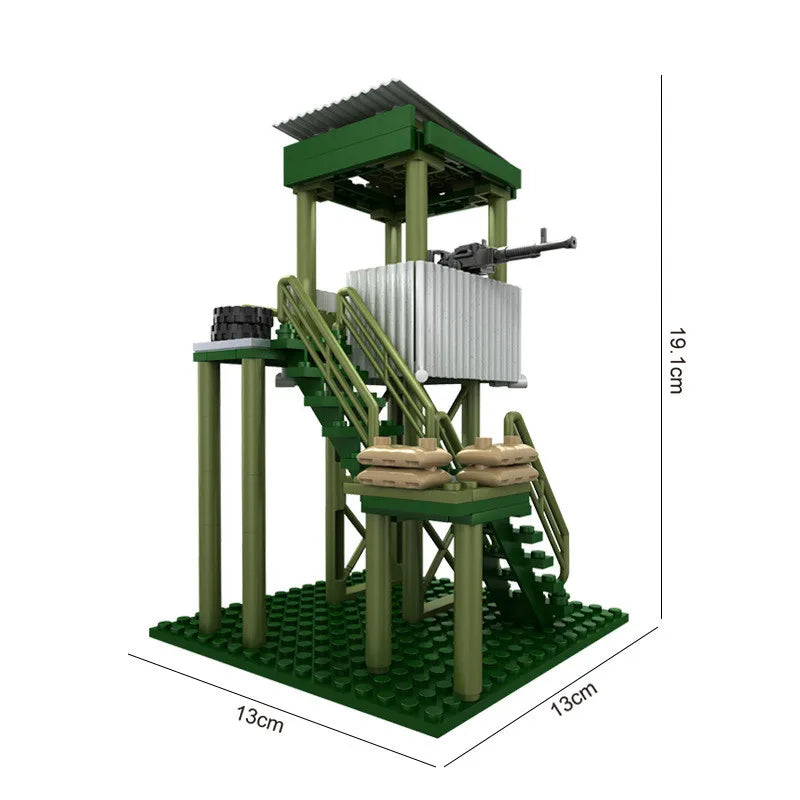 Premium Building Blocks World War II Observation Tower Sentry Scene MOC DIY Set For Children Compatible With LEGO - ToylandEU