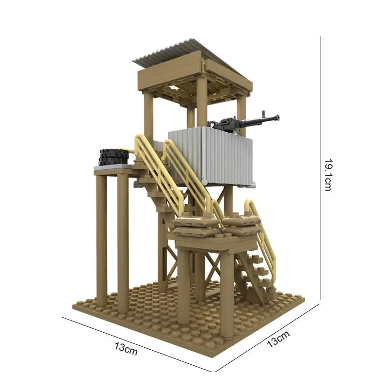 Premium Building Blocks World War II Observation Tower Sentry Scene MOC DIY Set For Children Compatible With LEGO - ToylandEU