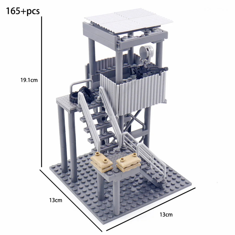 Premium Building Blocks World War II Observation Tower Sentry Scene MOC DIY Set For Children Compatible With LEGO - ToylandEU
