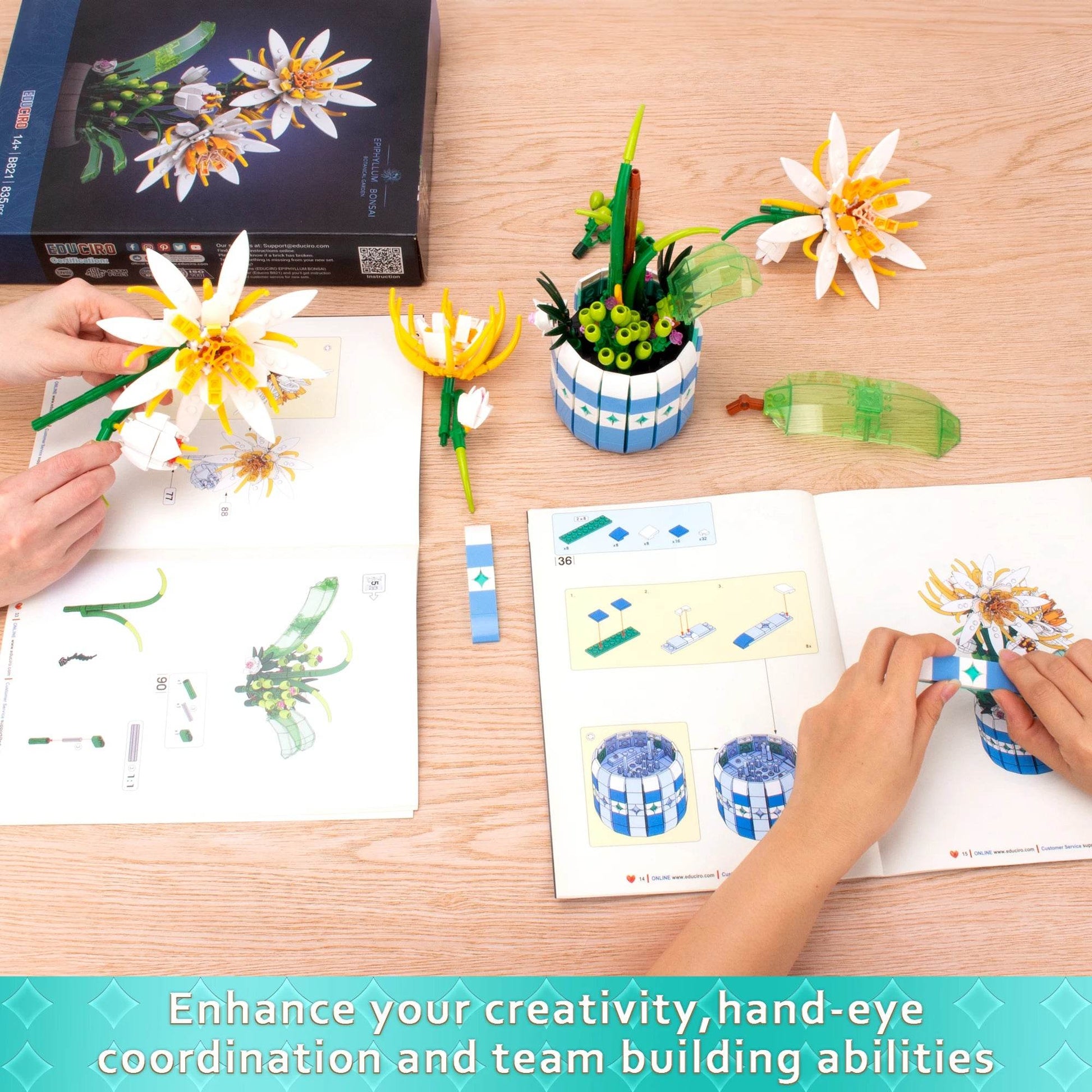 Premium Building Set Flower Bouquet Bonsai Kids And Adults - ToylandEU