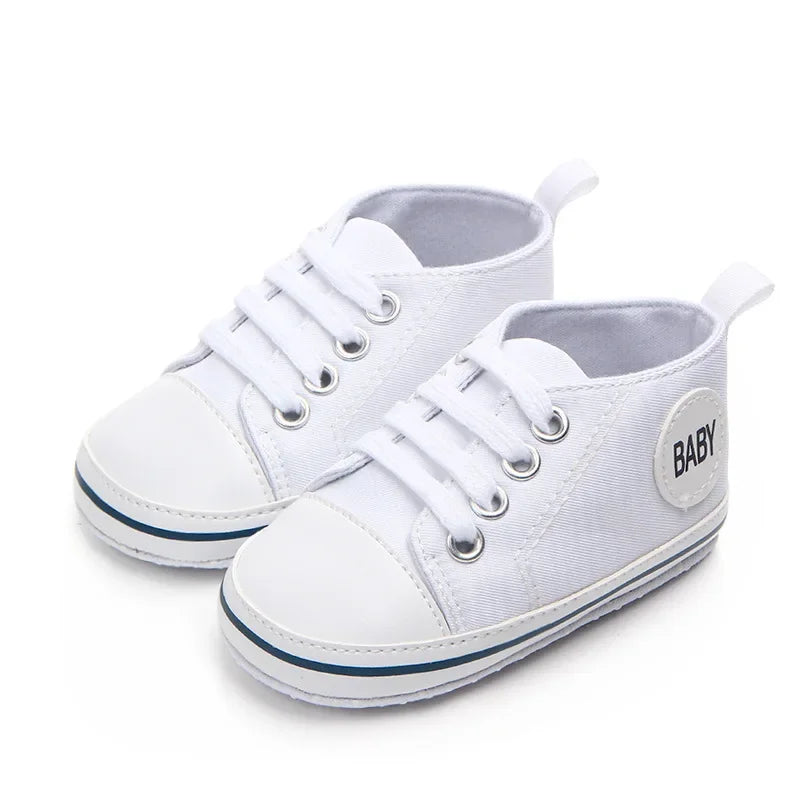 Premium Canvas Baby Shoes Soft Sole First Walkers Unisex - ToylandEU