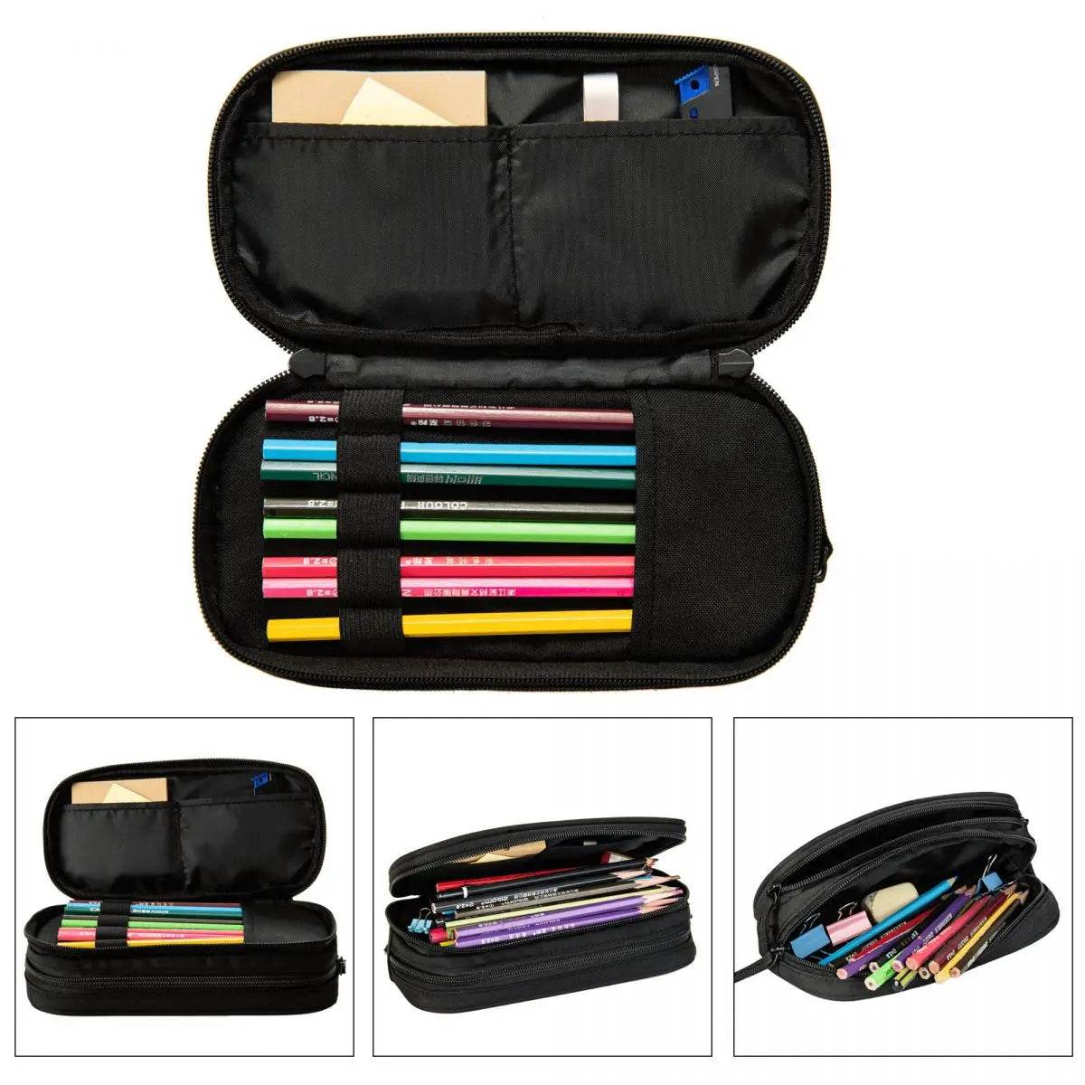 Premium Canvas Pencil Case Foldable Cartoon Pattern Student - ToylandEU