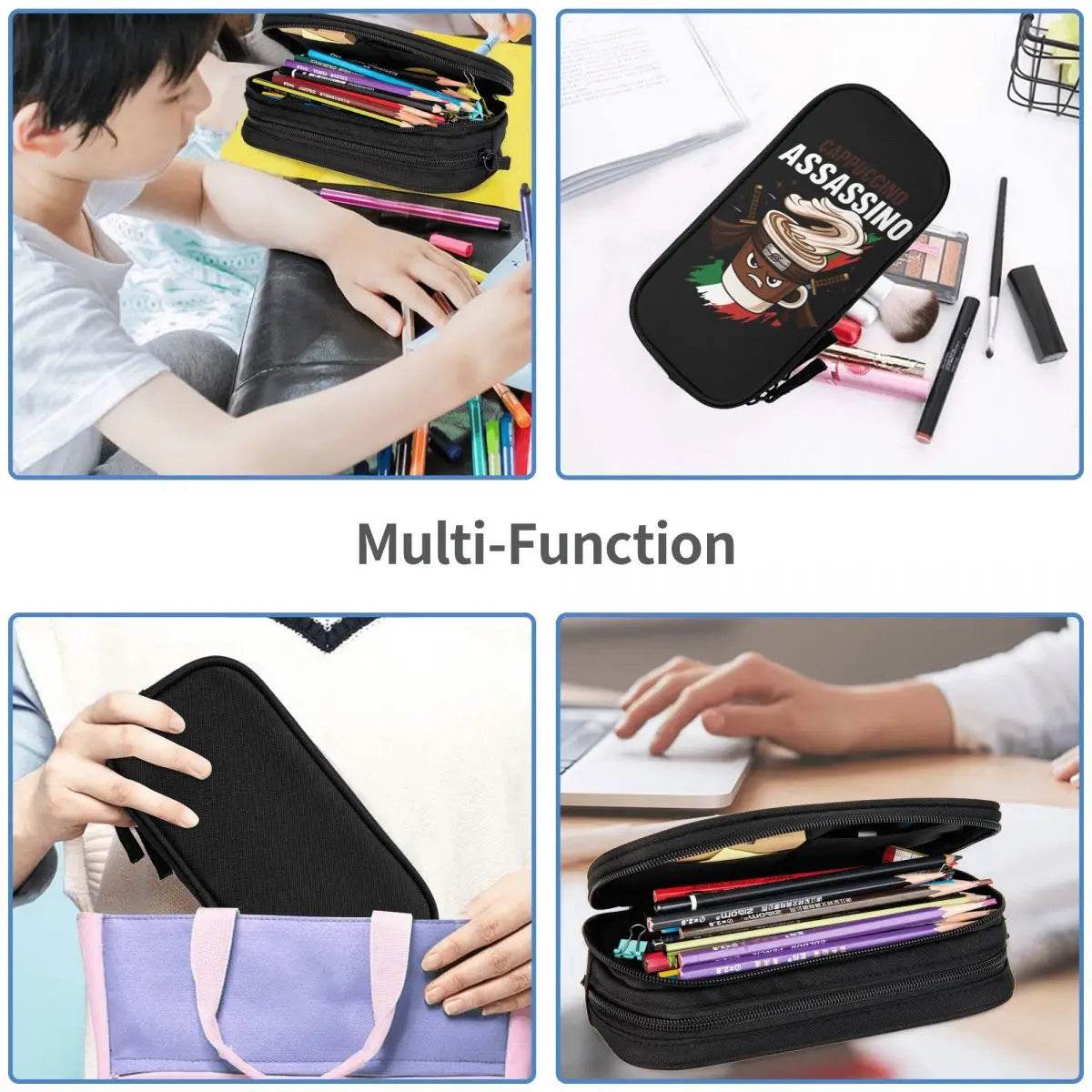 Premium Canvas Pencil Case Foldable Cartoon Pattern Student - ToylandEU