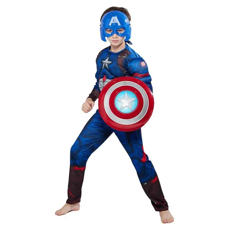 Premium Captain America Costume Muscle Bodysuit For Kids - ToylandEU