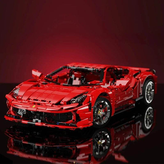 Premium Car Model Building Blocks Technical Red GT For Kids - ToylandEU