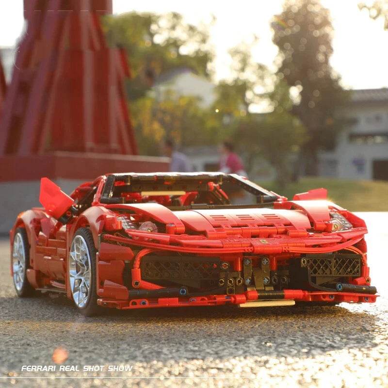 Premium Car Model Building Blocks Technical Red GT For Kids - ToylandEU