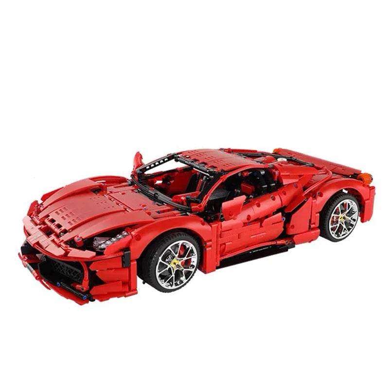 Premium Car Model Building Blocks Technical Red GT For Kids - ToylandEU