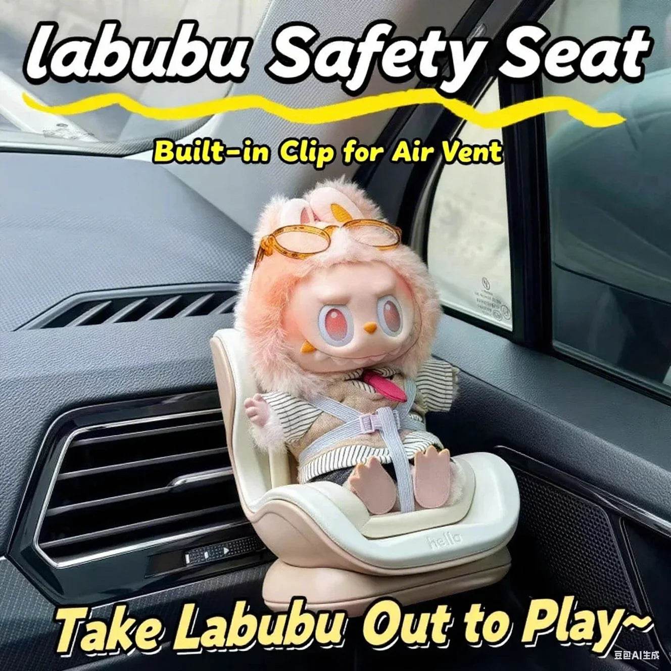 Premium Car Seat Accessory Air Outlet Fan For Labubu V2 - ToylandEU