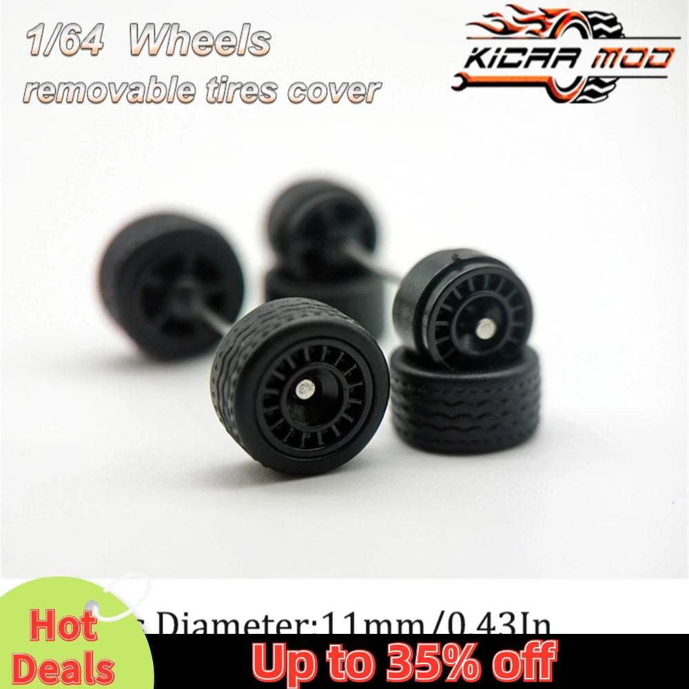 Premium Car Wheels Closed Spoke Detachable Tires For Diecast - ToylandEU