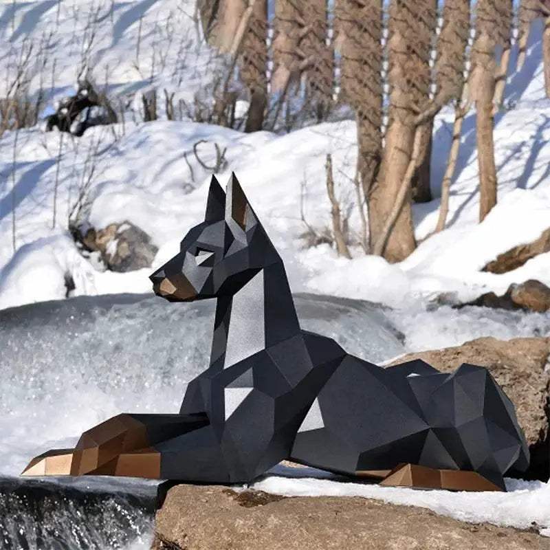  Premium Cardboard Doberman 100cm Paper Model Toyland EU -  ToylandEU™