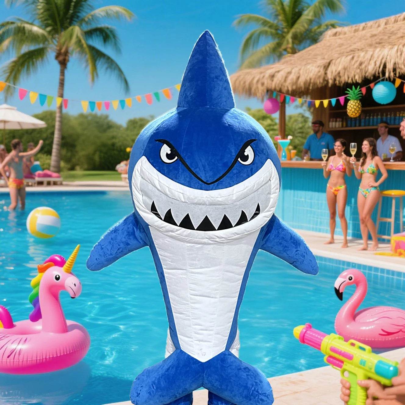 Premium Cartoon Shark Costume Inflatable For Adult Cosplay - ToylandEU