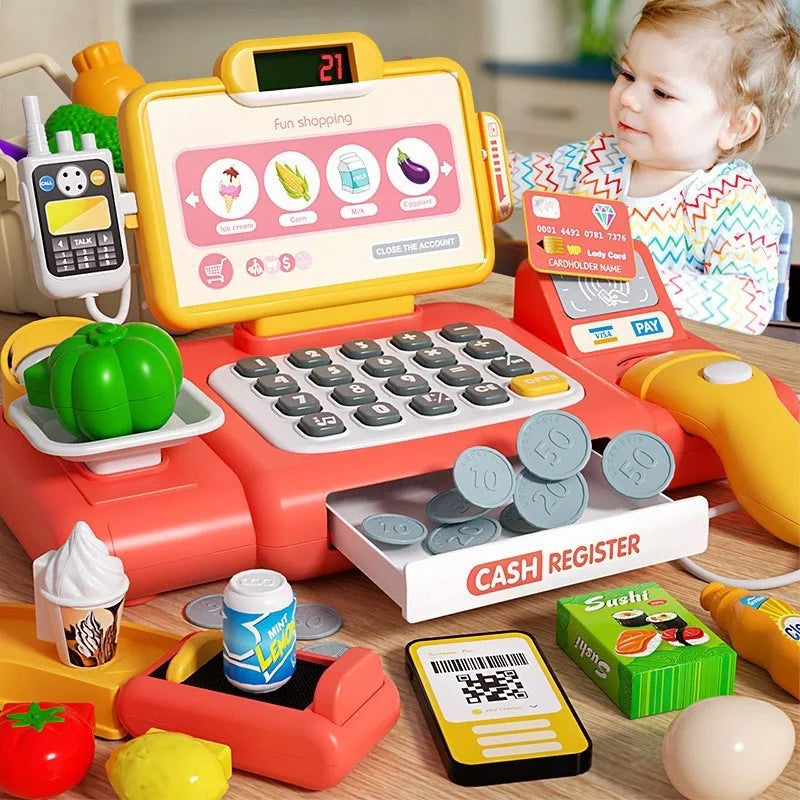 Premium Cash Register Toy With Intelligent Scanner And Card Reader For Kids Pretend Play - ToylandEU