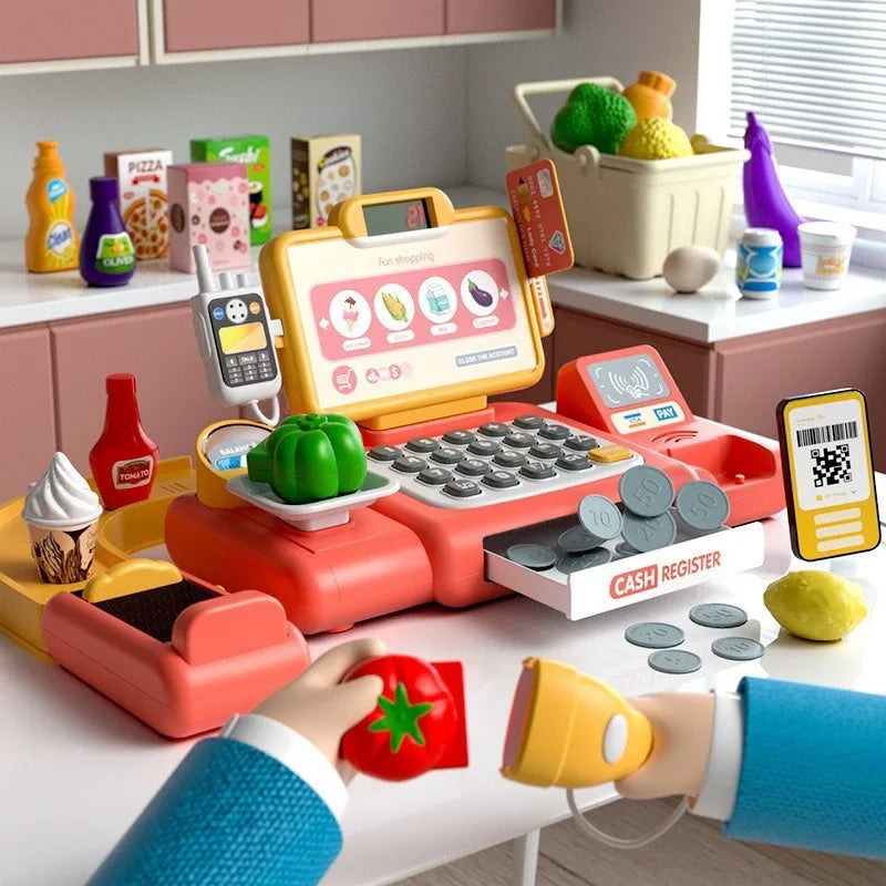Premium Cash Register Toy With Intelligent Scanner And Card Reader For Kids Pretend Play - ToylandEU