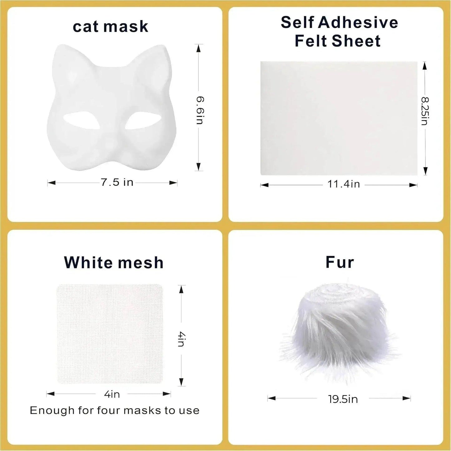  Premium Cat Masks Half Face Mask Kit 5 Sets Toyland EU -  ToylandEU™