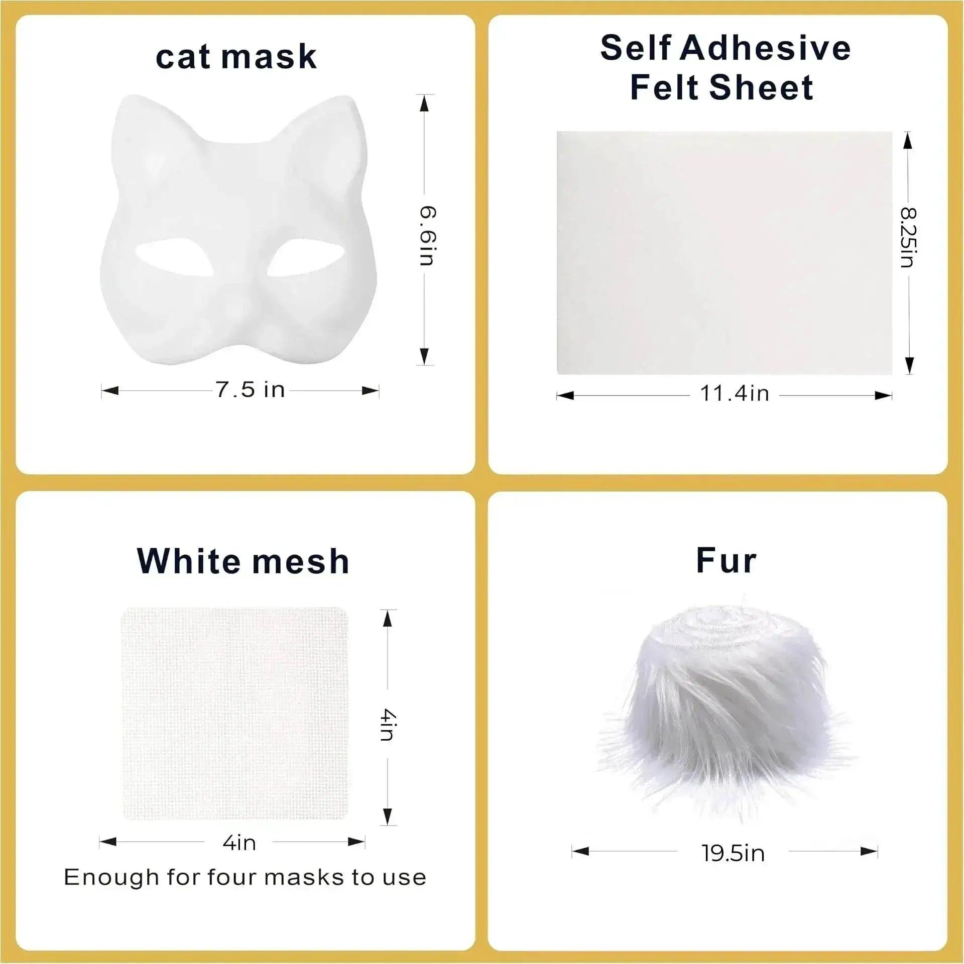  Premium Cat Masks Half Face Mask Kit 5 Sets Toyland EU -  ToylandEU™