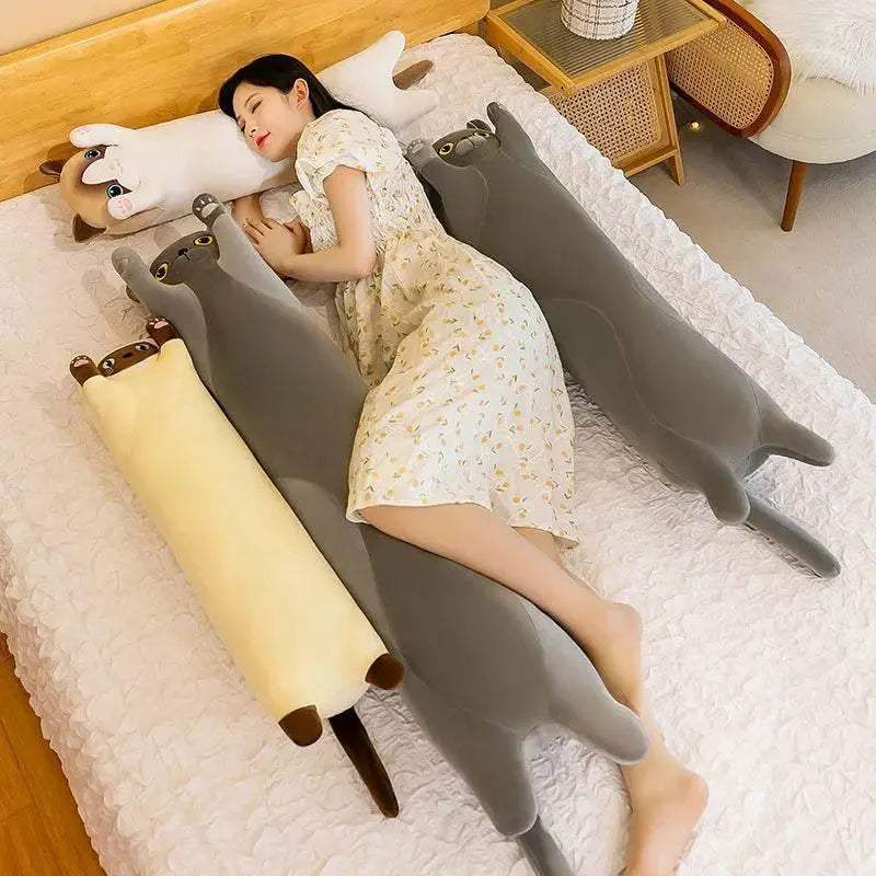 Premium Cat Plush Toy Long Sleeping Pillow for Kids - ToylandEU