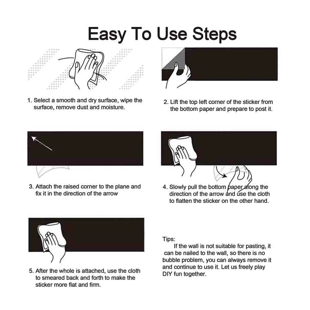 Premium Chalkboard Wall Sticker Removable With Chalks Kids - ToylandEU