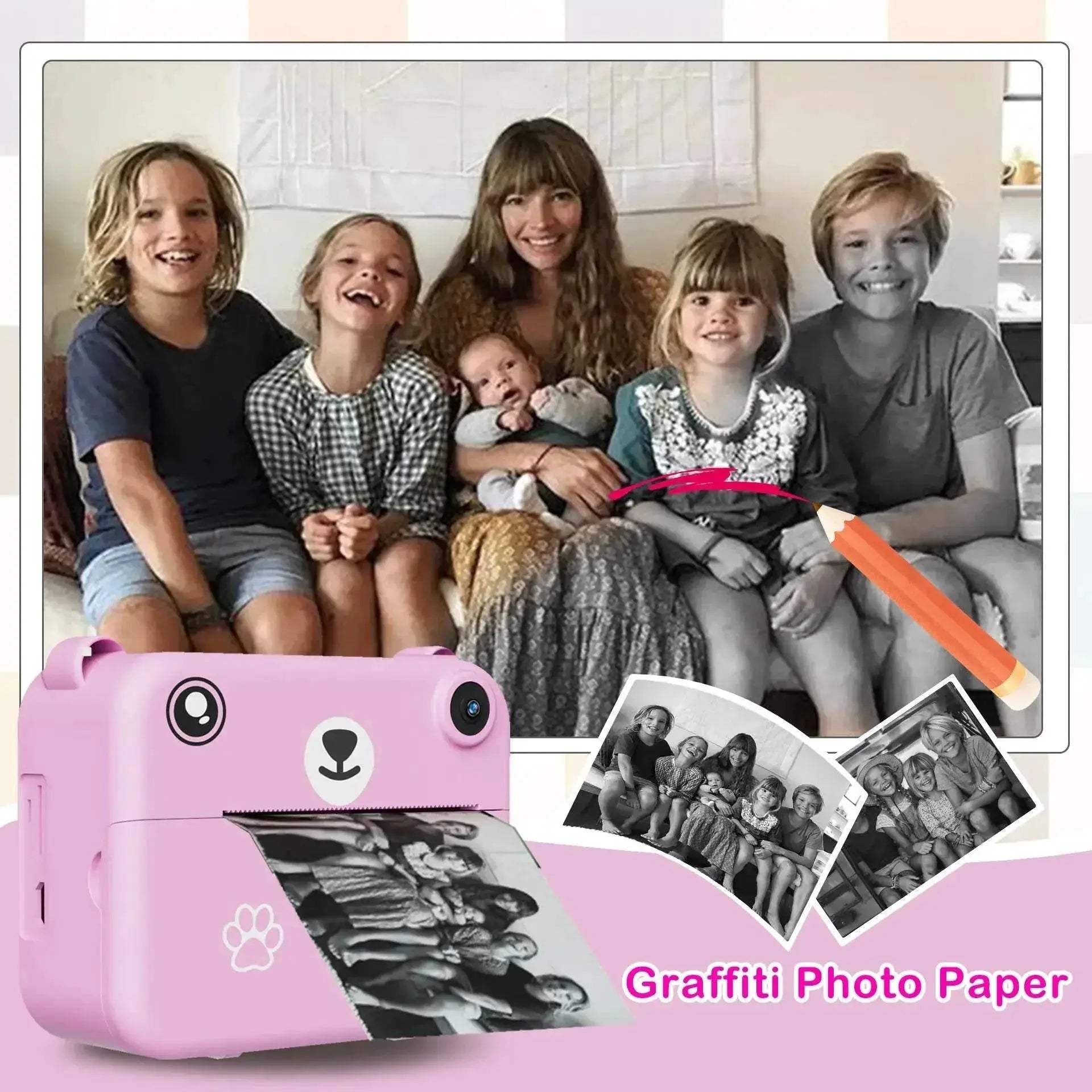 Premium Children's Instant Print Camera with 32G Memory Card and Accessories for Kids Gift - ToylandEU