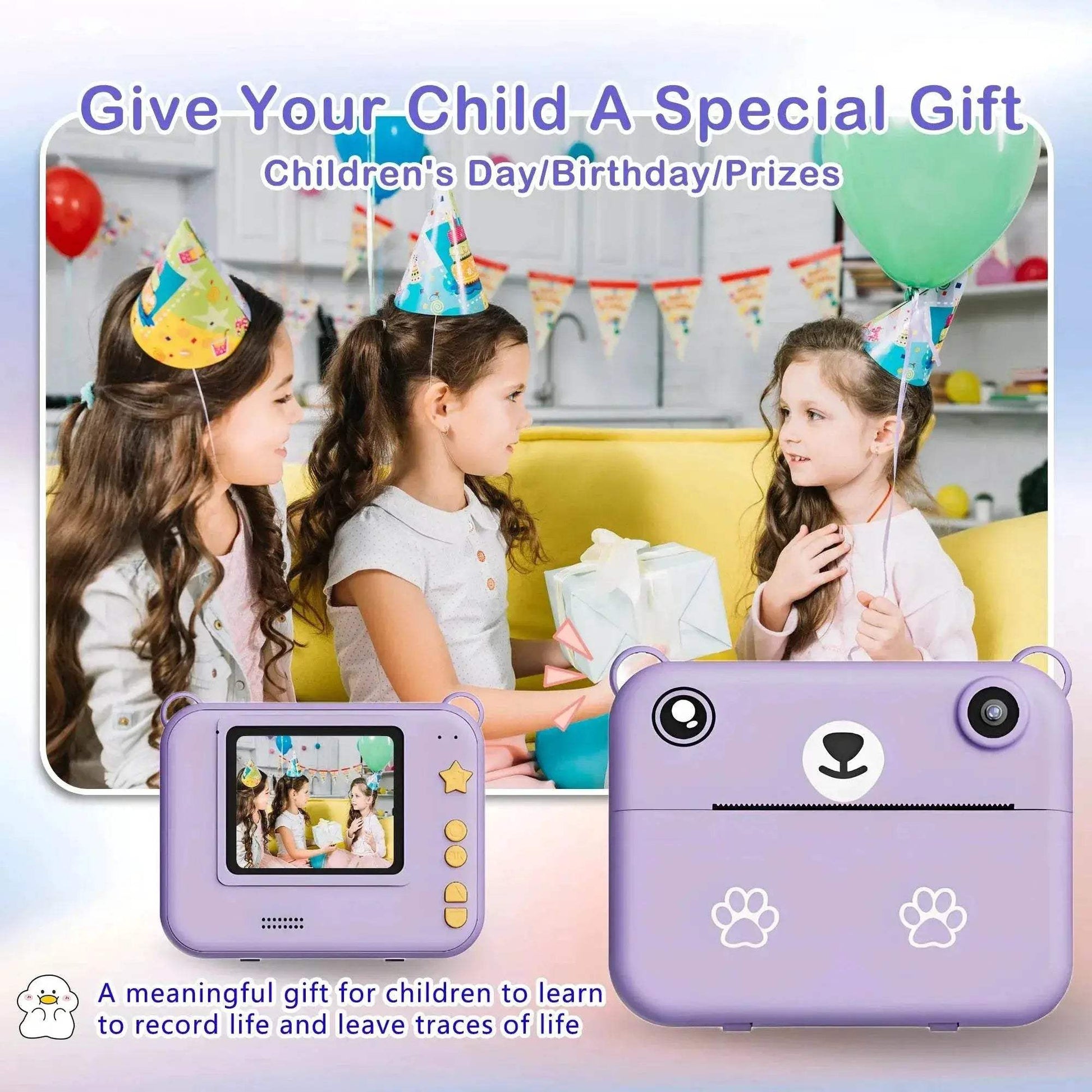 Premium Children's Instant Print Camera with 32G Memory Card and Accessories for Kids Gift - ToylandEU