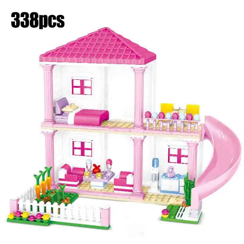 Premium City Building Blocks Set With 1018 Pieces Double Storey Villa And Garden Figures For Kids - ToylandEU