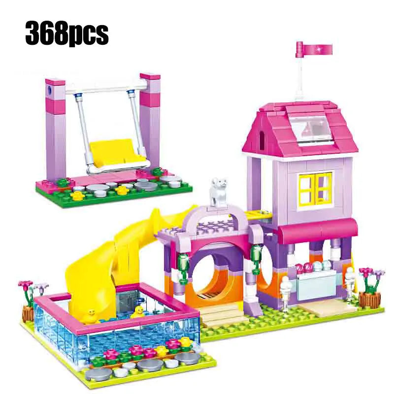 Premium City Building Blocks Set With 1018 Pieces Double Storey Villa And Garden Figures For Kids - ToylandEU