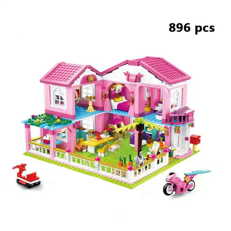 Premium City Building Blocks Set With 1018 Pieces Double Storey Villa And Garden Figures For Kids - ToylandEU