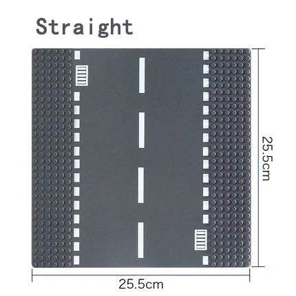 Premium City Road Baseplate 32x32 Crossroad For Builders - ToylandEU