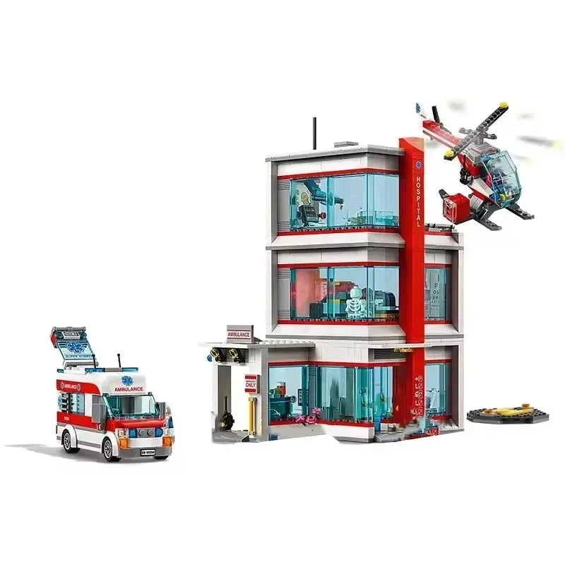 Premium City Series Hospital Building Blocks 816 Pieces Compatible With 60330 For Kids And Home Decor Gift - ToylandEU