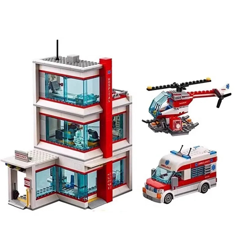 Premium City Series Hospital Building Blocks 816 Pieces Compatible With 60330 For Kids And Home Decor Gift - ToylandEU