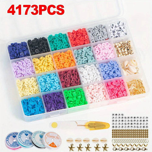 Premium Clay Beads Kit Flat Spacer Beads for Jewelry - ToylandEU