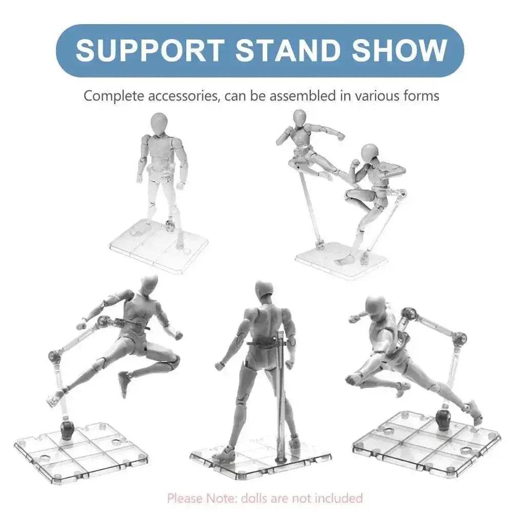 Premium Clear Action Figure Stand Set with Stable Support for Gundam Model Enthusiasts - ToylandEU