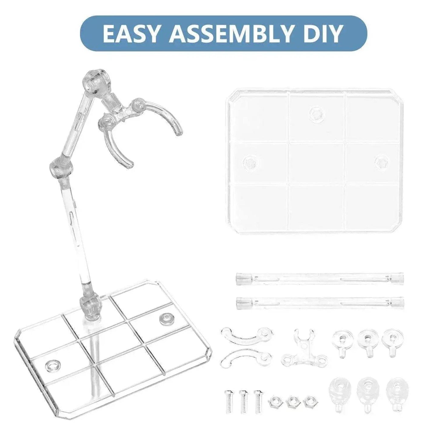 Premium Clear Action Figure Stand Set with Stable Support for Gundam Model Enthusiasts - ToylandEU