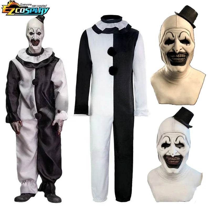 Premium Clown Costume Jumpsuit Mask Set for Adults - ToylandEU