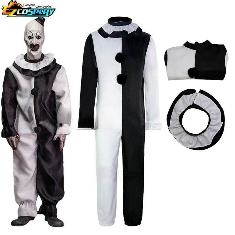 Premium Clown Costume Jumpsuit Mask Set for Adults - ToylandEU