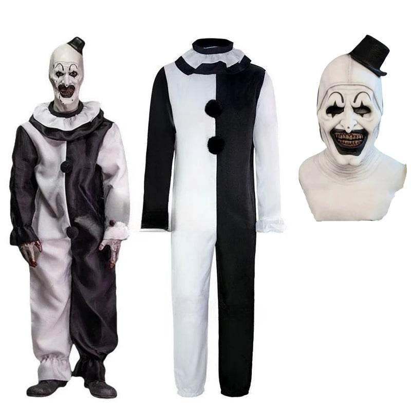 Premium Clown Costume Jumpsuit Mask Set for Adults - ToylandEU