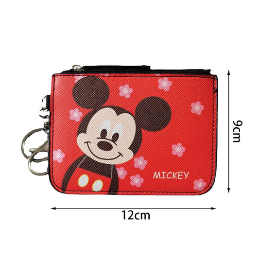 Premium Coin Purse Keychain Disney Mickey Minnie Cartoon Design PU Material For Students - ToylandEU