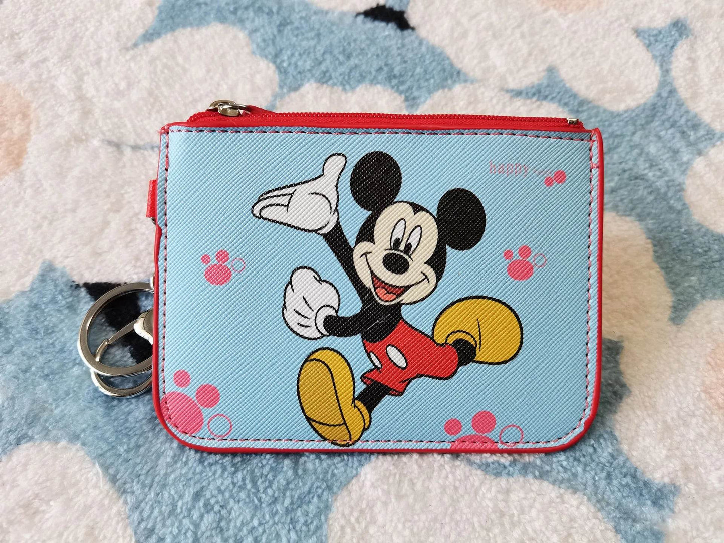 Premium Coin Purse Keychain Disney Mickey Minnie Cartoon Design PU Material For Students - ToylandEU