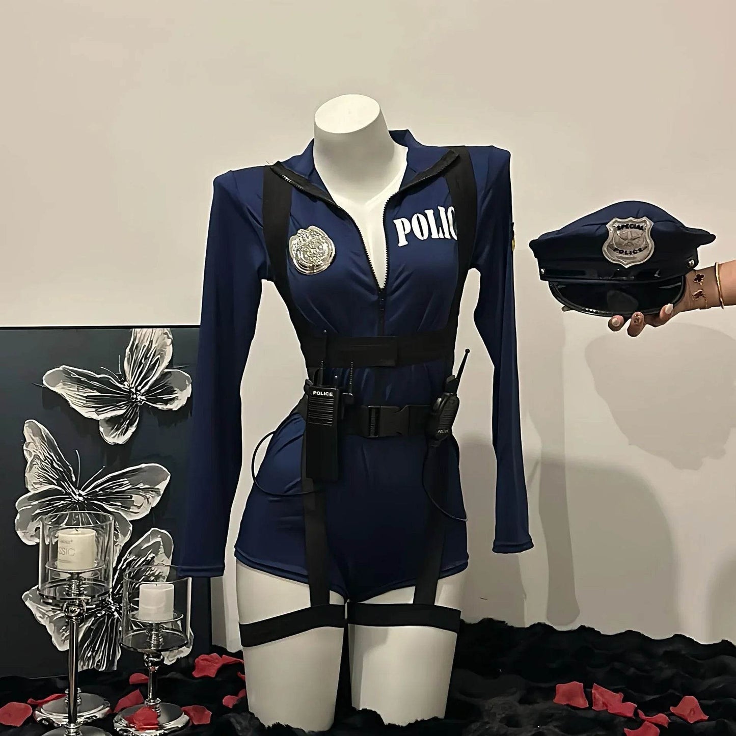 Premium Cop Cosplay Jumpsuit Lingerie For Women Nightclub - ToylandEU