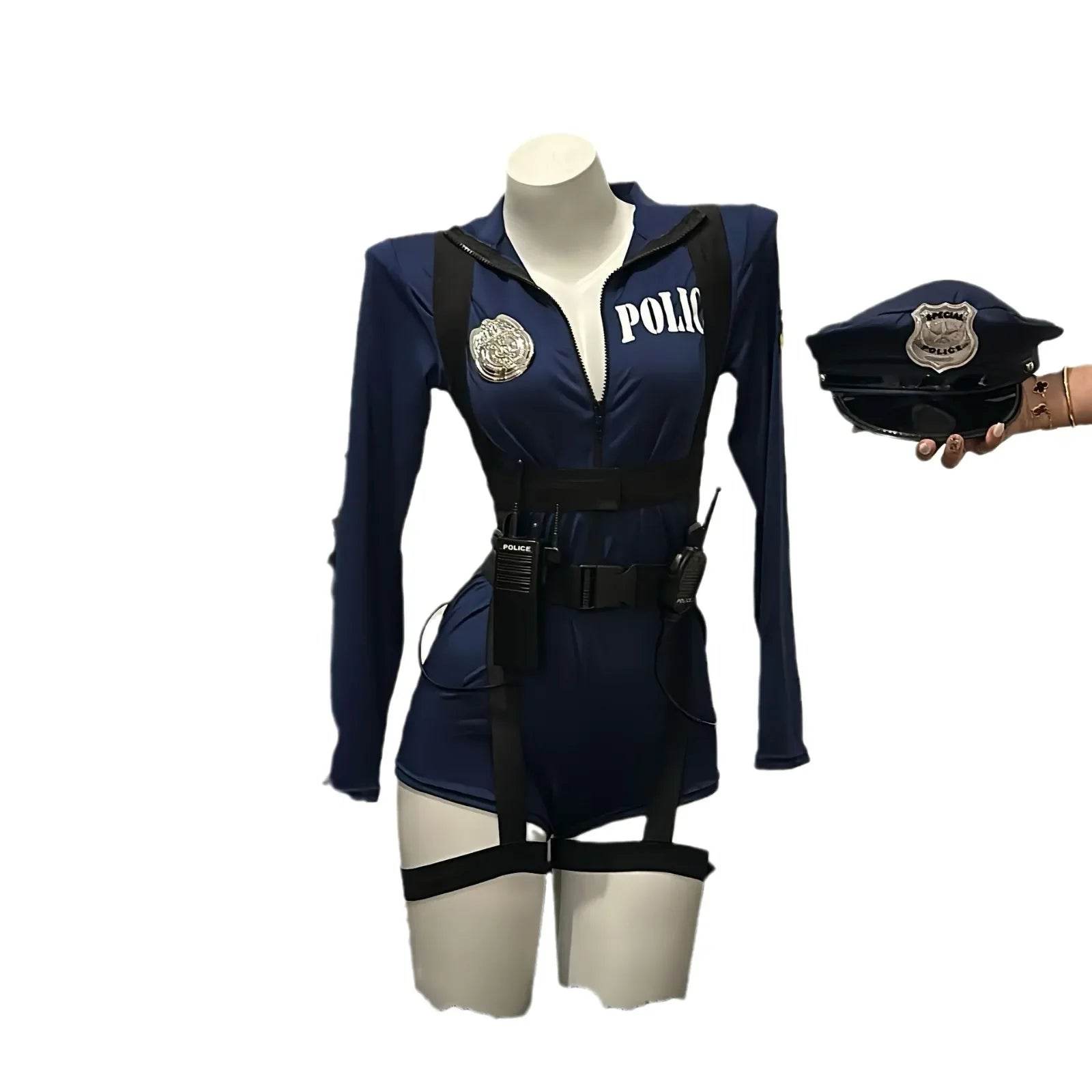 Premium Cop Cosplay Jumpsuit Lingerie For Women Nightclub - ToylandEU