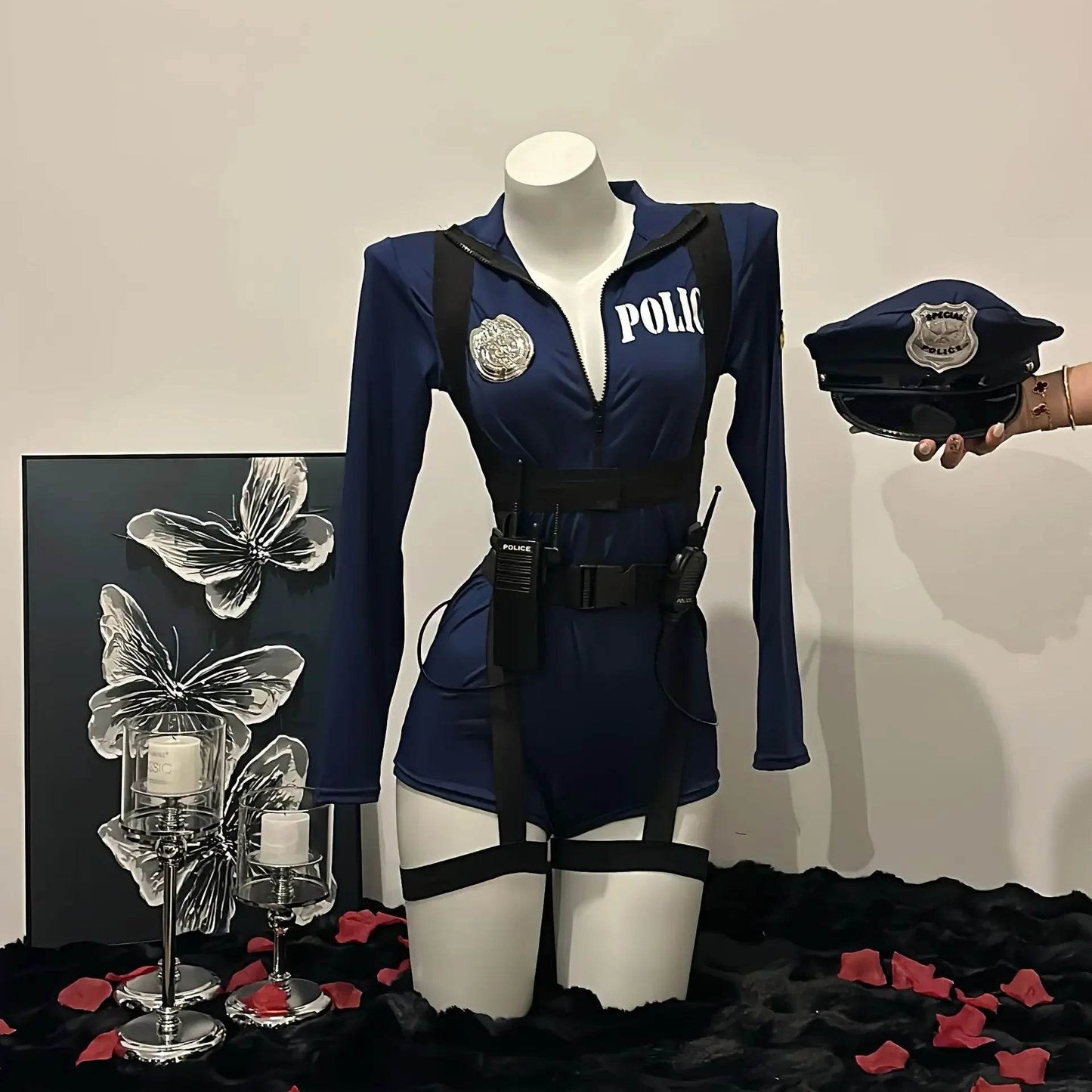 Premium Cop Cosplay Jumpsuit Lingerie For Women Nightclub - ToylandEU